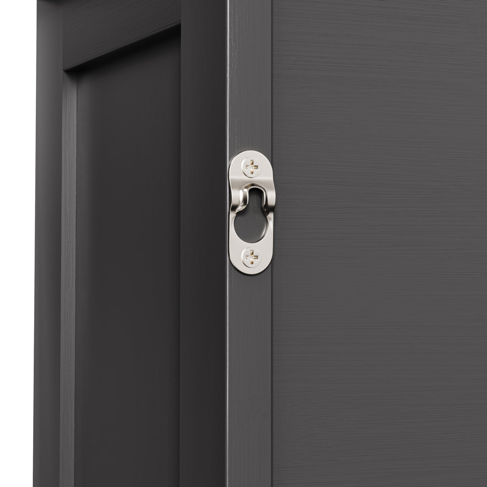 Removable Bamboo Two-Door Wall Mounted Bathroom Cabinet (Black)