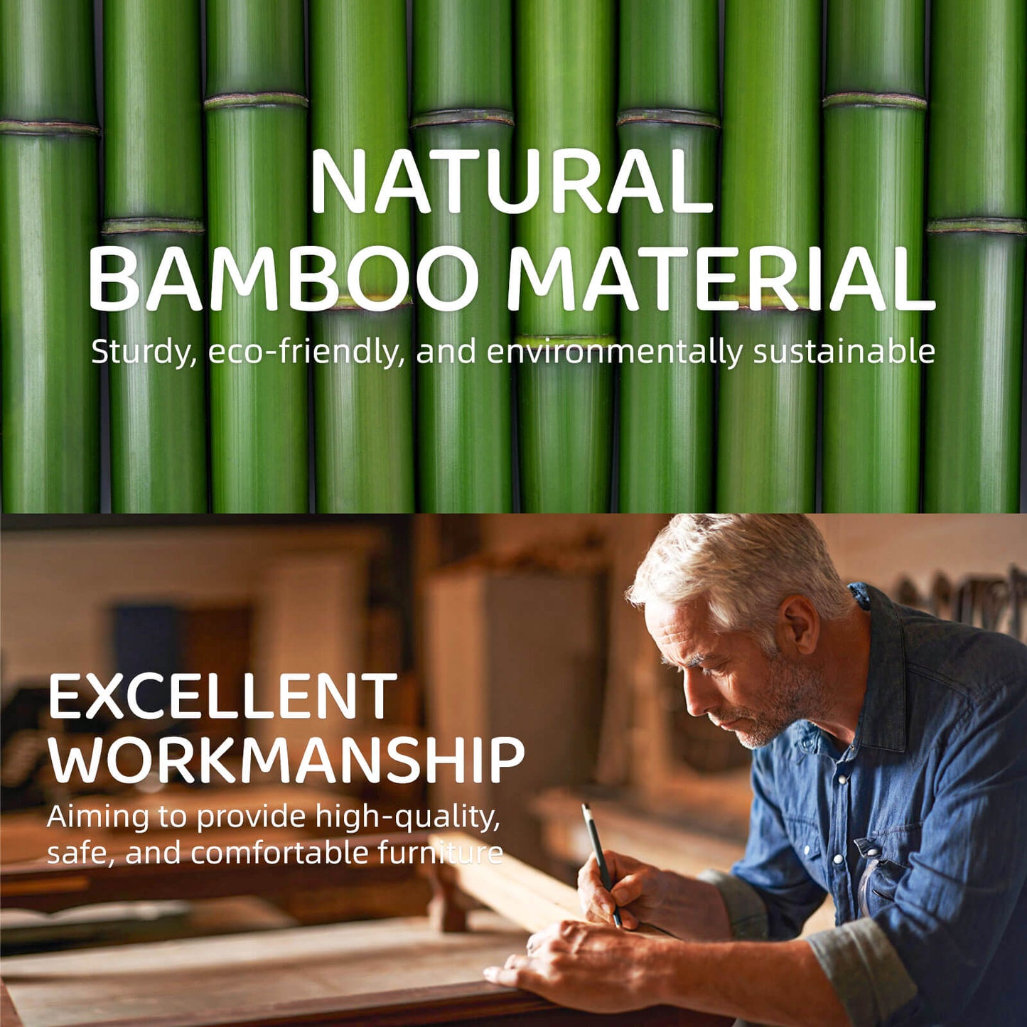 PLUSINTHEBOX Bamboo Bread Box with 3 Sides Wavy & Back Clear Window