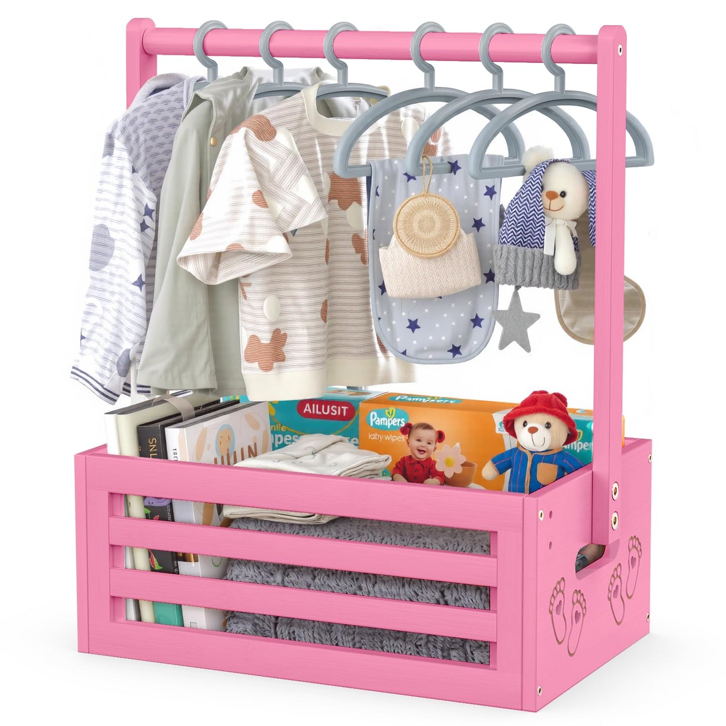 Multi-functional Bamboo Gift Basket - Small - Pink