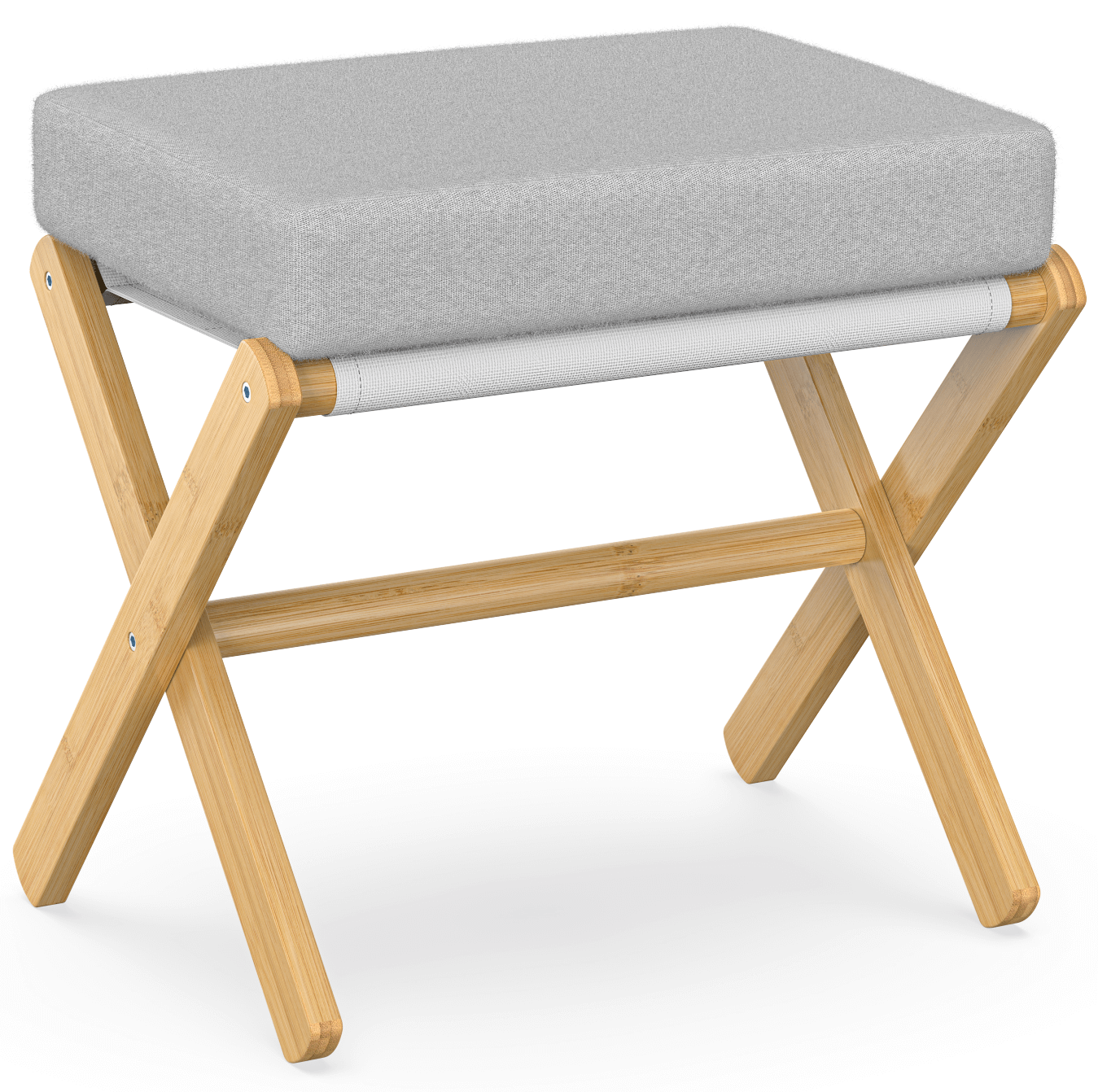 Folding Rectangle Standard Tufted Upholstered Ottoman Stool With Solid ...